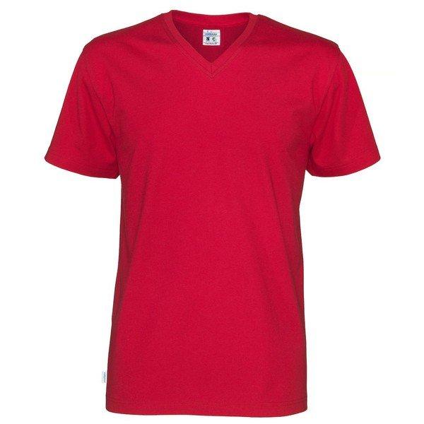 Tshirt Vausschnitt Herren Rot Bunt L von Cottover