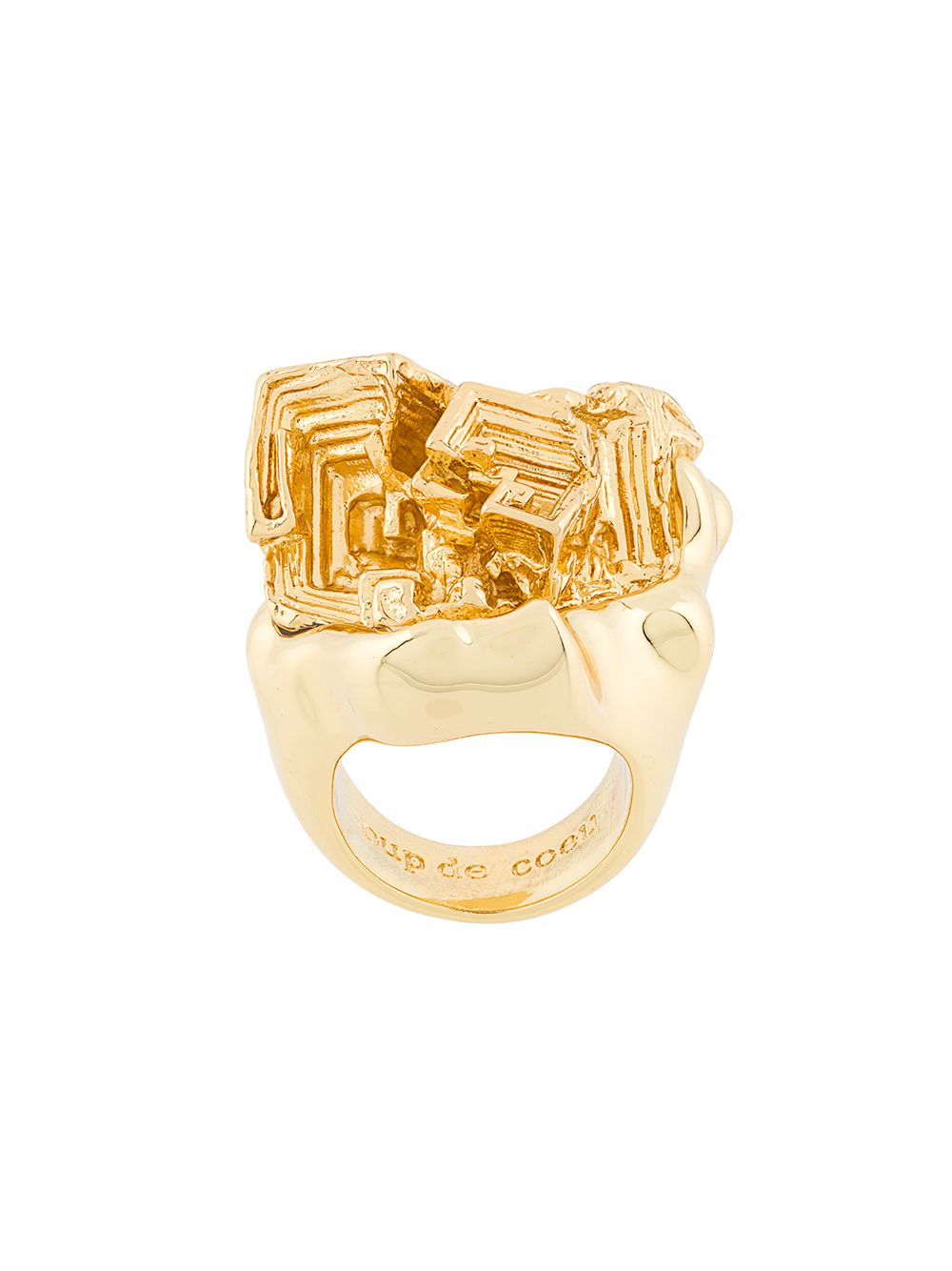 Coup De Coeur Vortex stone ring - Metallic von Coup De Coeur