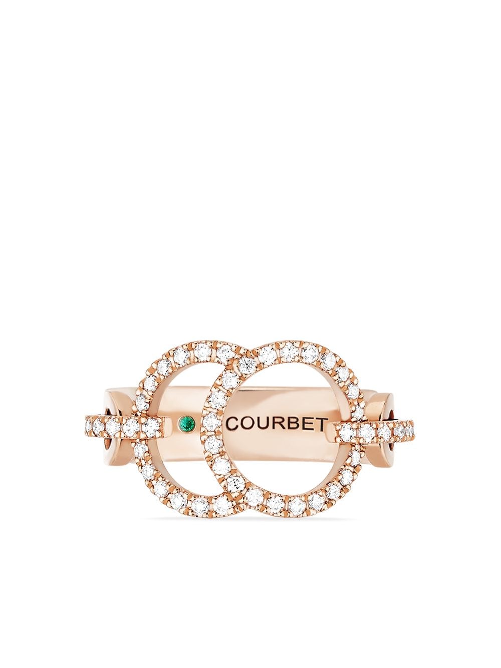 Courbet 18kt recycled rose gold CELESTE laboratory-grown diamond full pavé ring - Pink von Courbet