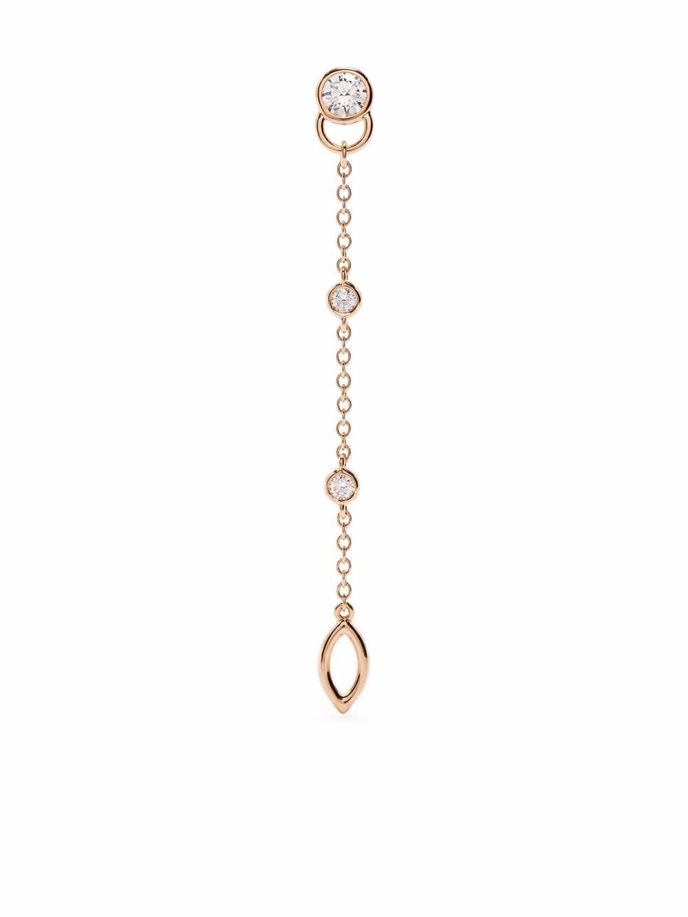 Courbet 18kt recycled rose gold CO mono laboratory-grown diamond hanging earring - Pink von Courbet