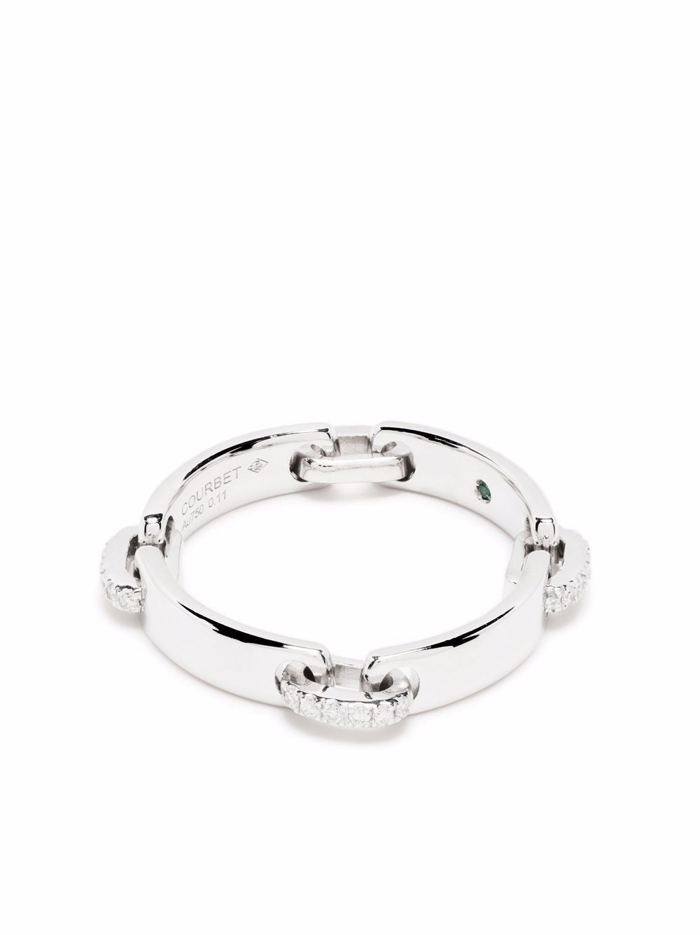 Courbet 18kt recycled white gold CELESTE laboratory-grown diamond band ring - Silver von Courbet
