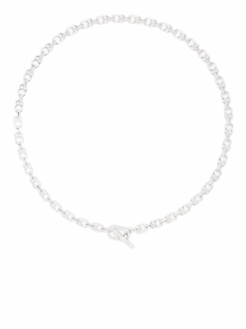 Courbet 18kt recycled white gold CELESTE laboratory-grown diamond clasp chain necklace - Silver von Courbet