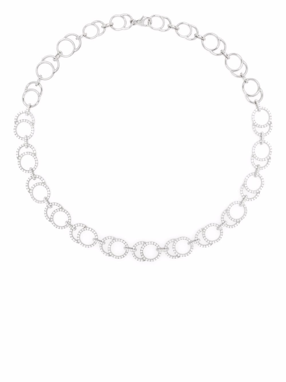 Courbet 18kt recycled white gold CELESTE pavé laboratory-grown diamond necklace - Silver von Courbet