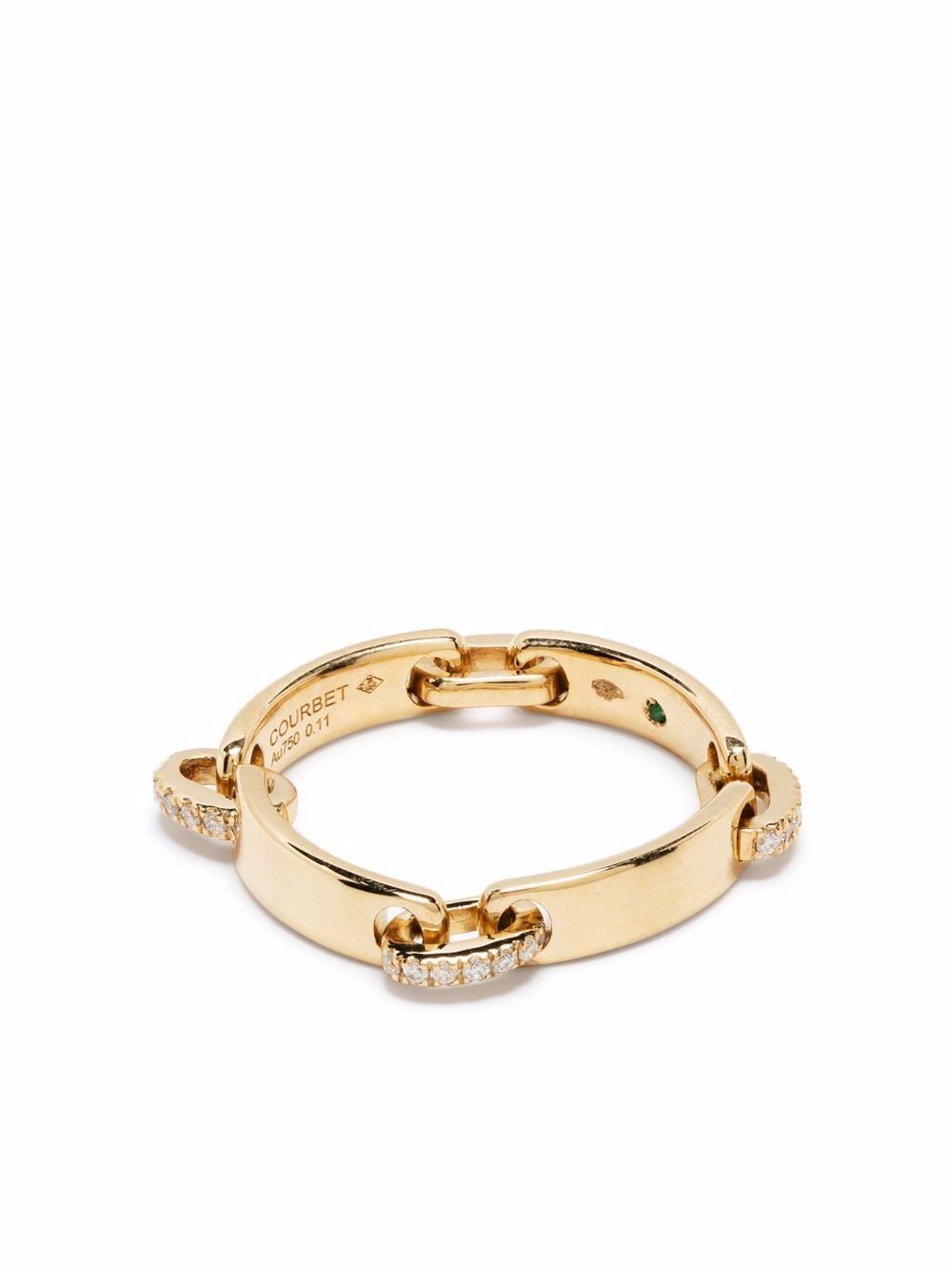 Courbet 18kt recycled yellow gold CELESTE laboratory-grown diamond band ring von Courbet