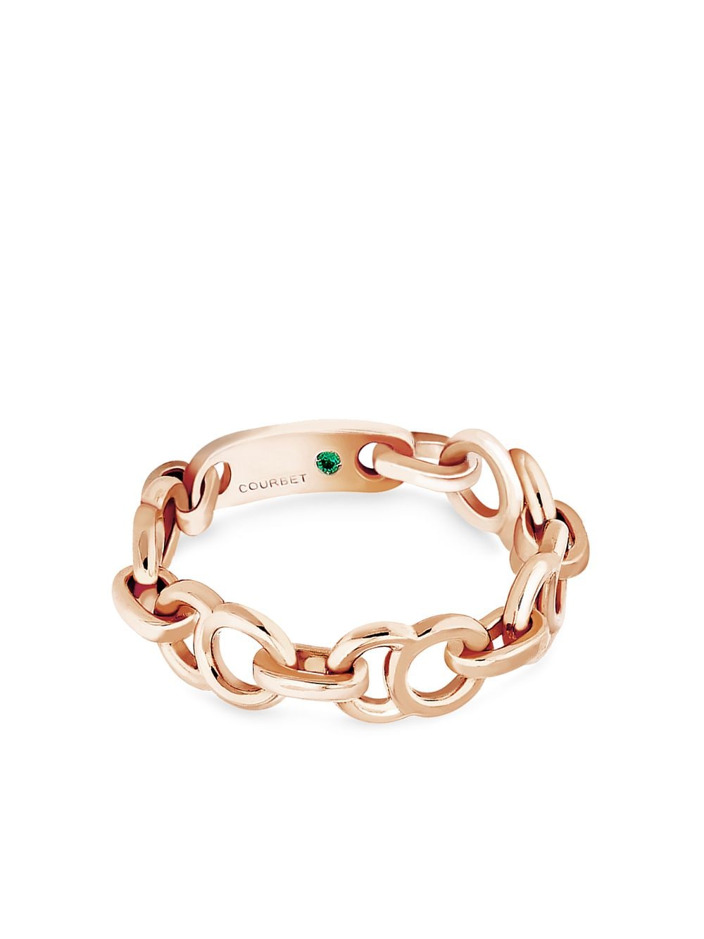 Courbet 18kt recycled rose gold Celeste chain ring - Pink von Courbet
