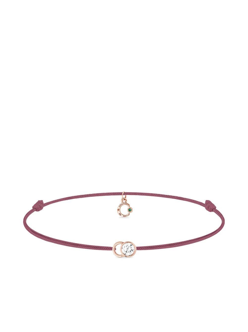 Courbet 18kt recycled rose gold laboratory-grown diamond Let's Commit cord bracelet - Pink von Courbet