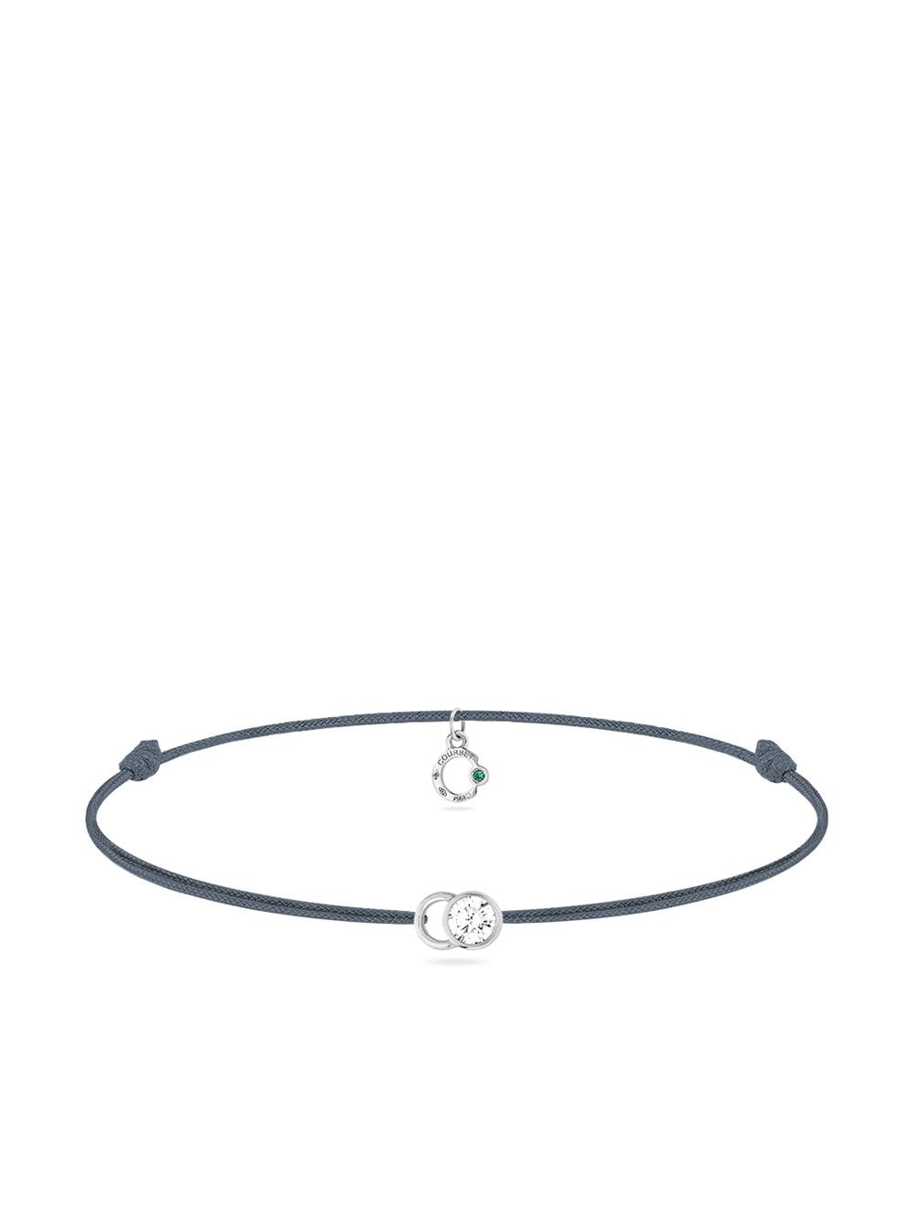 Courbet 18kt recycled white gold laboratory-grown diamond Let's Commit bracelet - Silver von Courbet