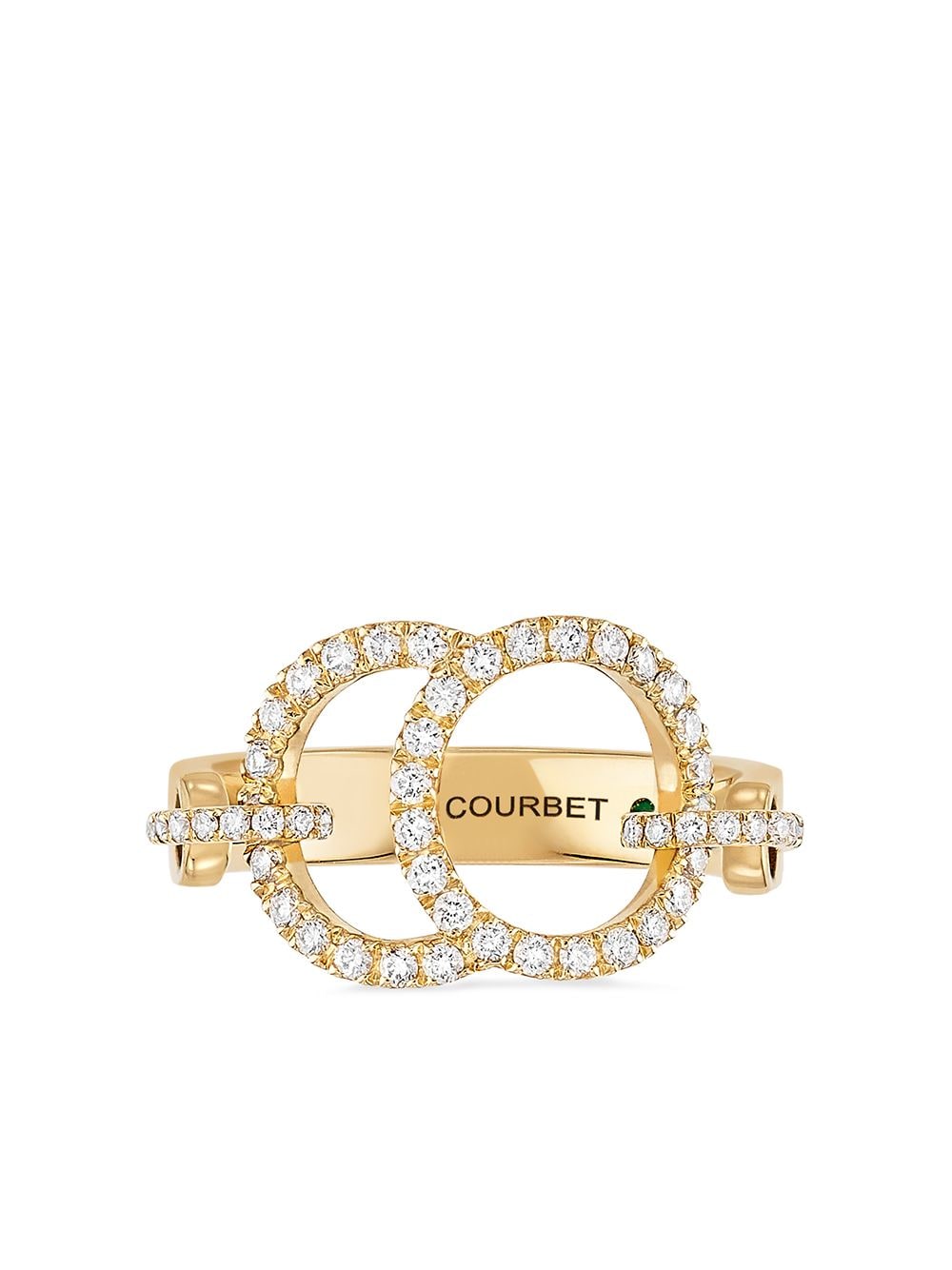 Courbet 18kt recycled yellow gold CELESTE laboratory-grown diamond pavé ring von Courbet