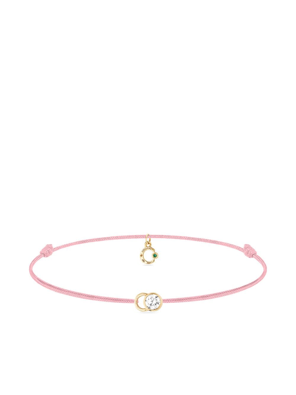 Courbet 18kt recycled yellow gold laboratory-grown diamond Let's Commit cord bracelet von Courbet