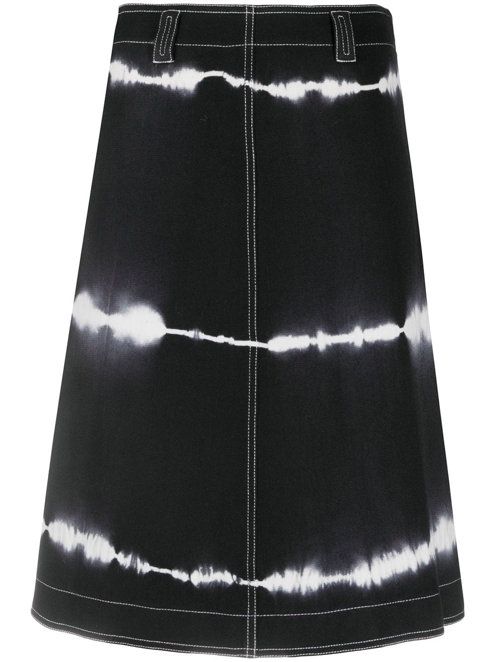 Courrèges Pre-Owned 2000s tie-dye A-line skirt - Black von Courrèges Pre-Owned