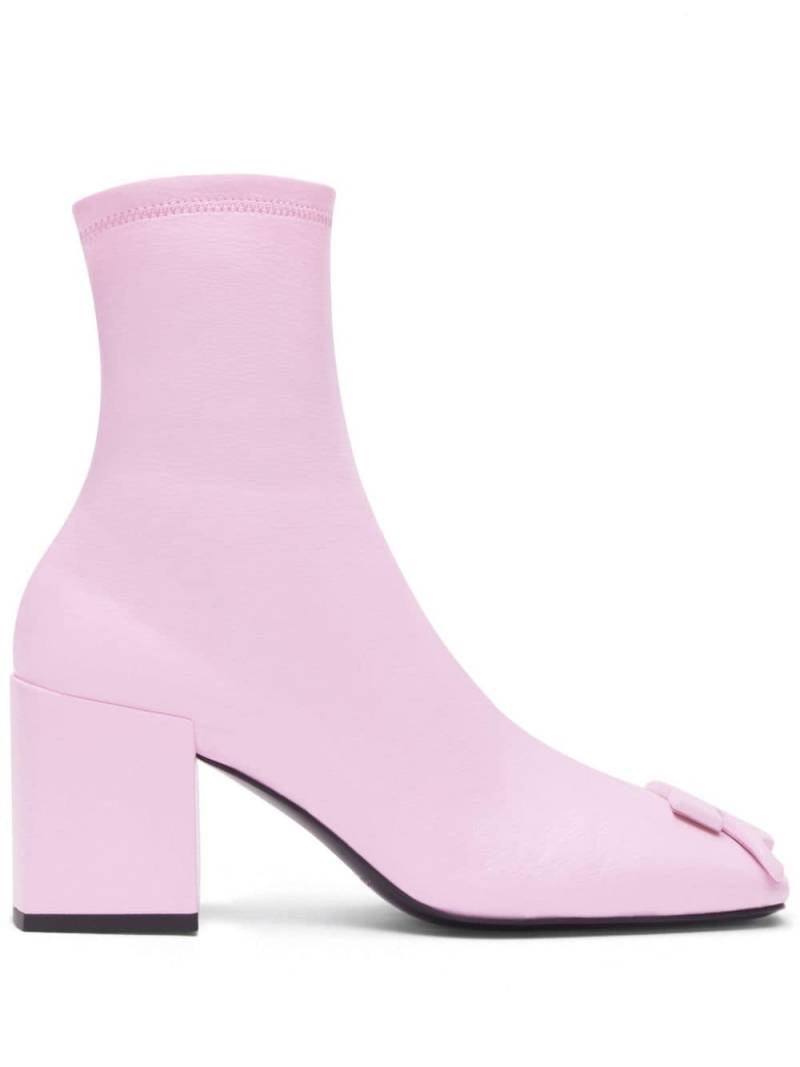 Courrèges 70mm tonal logo-plaque vinyl boots - Pink von Courrèges