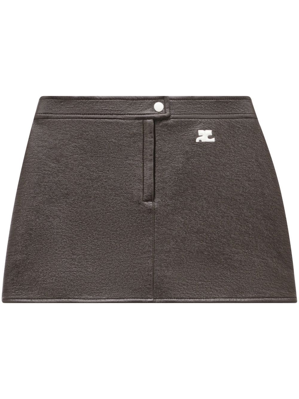 Courrèges A-line mini skirt - Brown von Courrèges