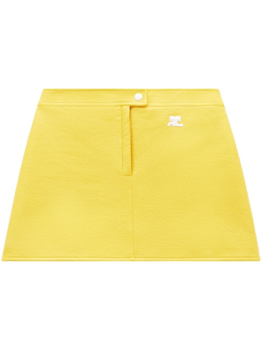Courrèges A-line mini-skirt - Yellow von Courrèges