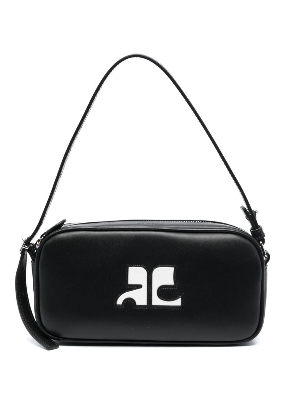 Courrèges Camera leather shoulder bag - Black von Courrèges
