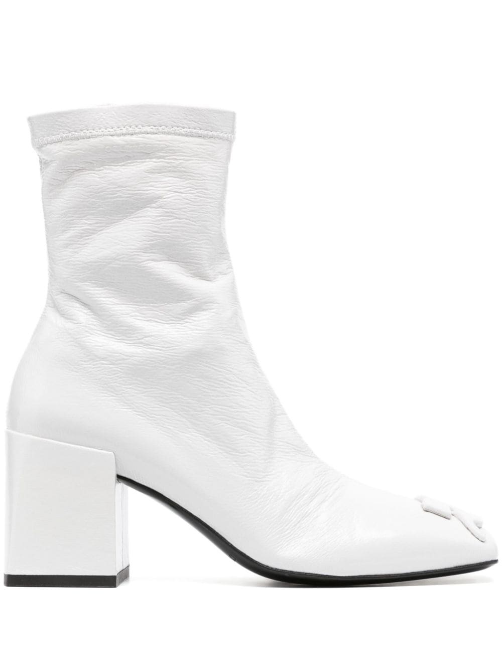Courrèges Heritage 70mm leather boots - White von Courrèges