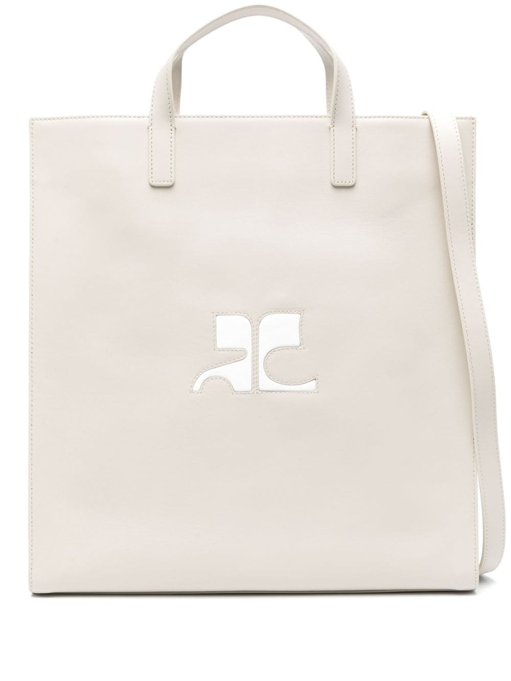 Courrèges Heritage leather tote bag - Grey von Courrèges