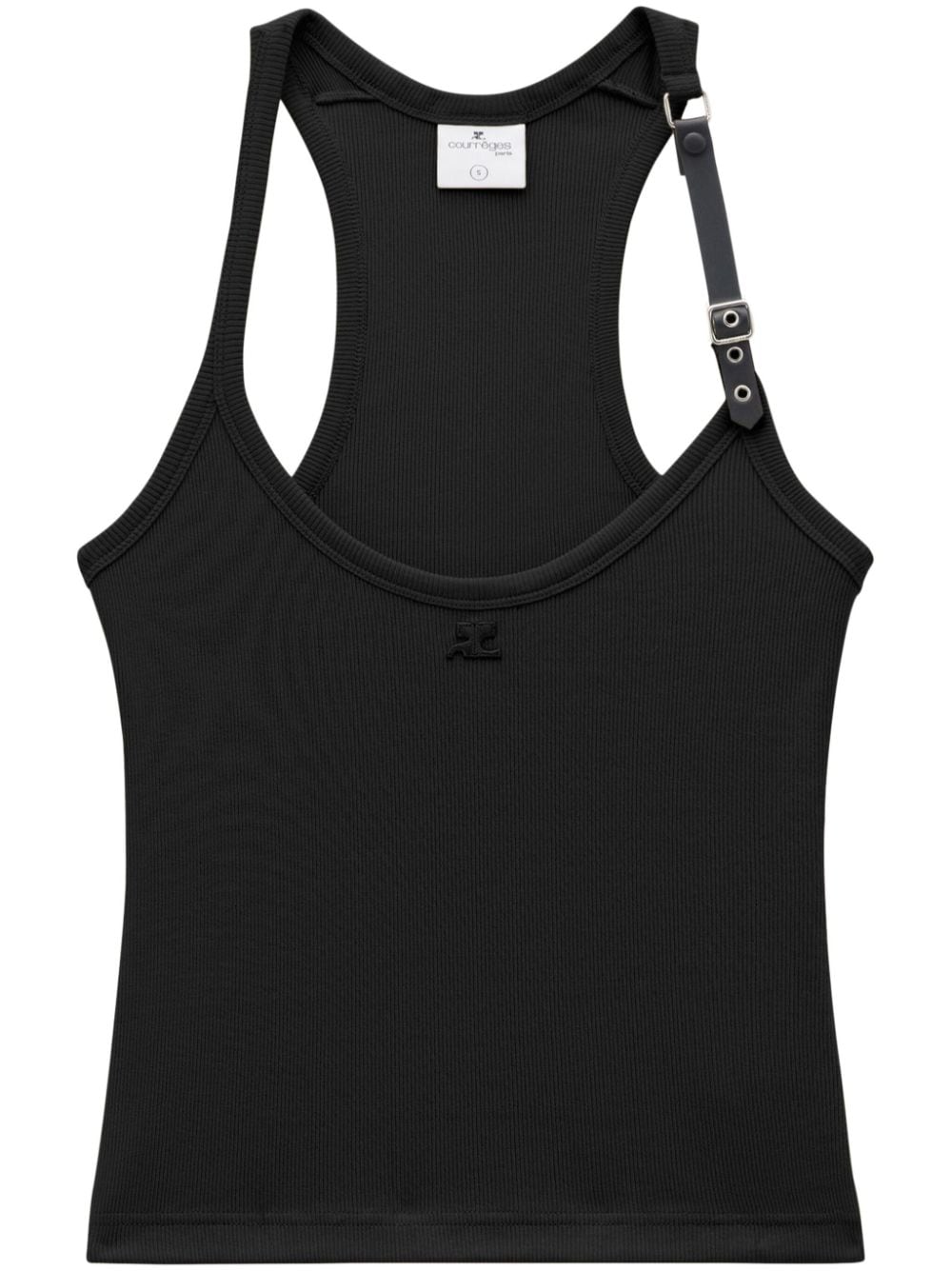 Courrèges Holistic Buckle 90s tank top - Black von Courrèges