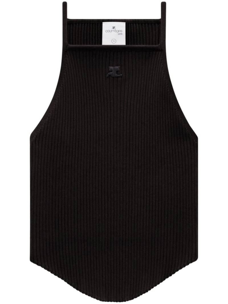 Courrèges Holistic ribbed-knit tank top - Black von Courrèges