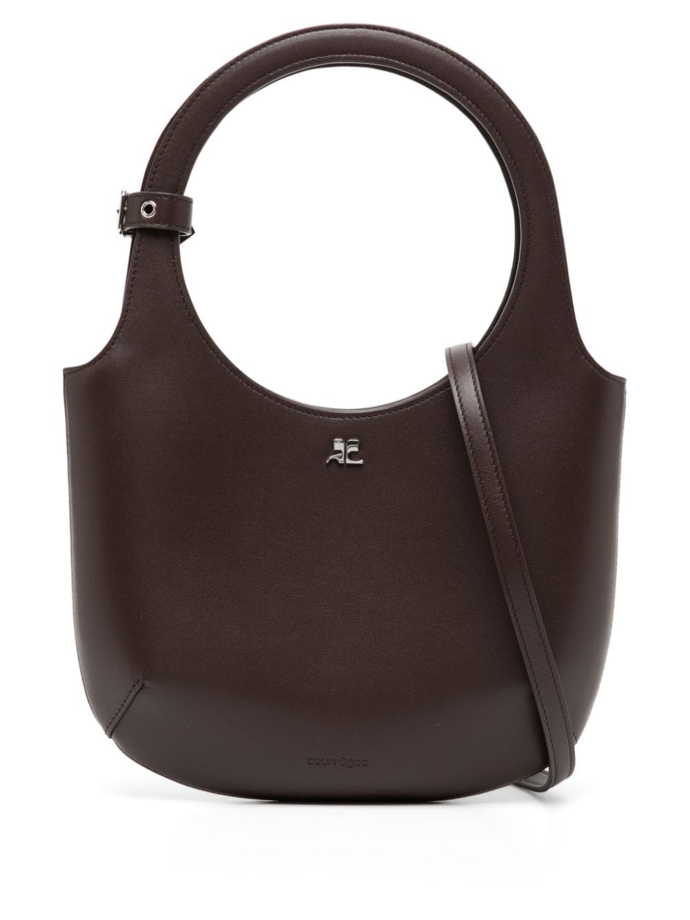 Courrèges Holy leather tote bag - Brown von Courrèges