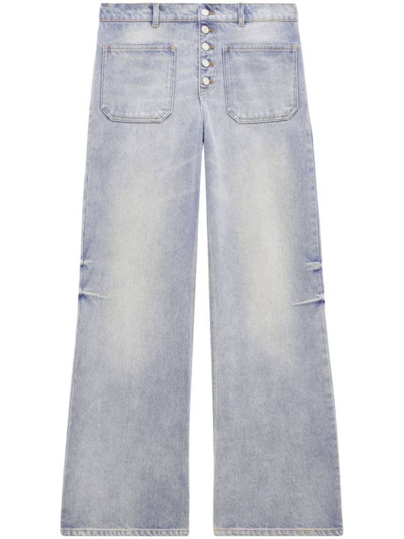 Courrèges Multiflex logo-embroidered jeans - Blue von Courrèges