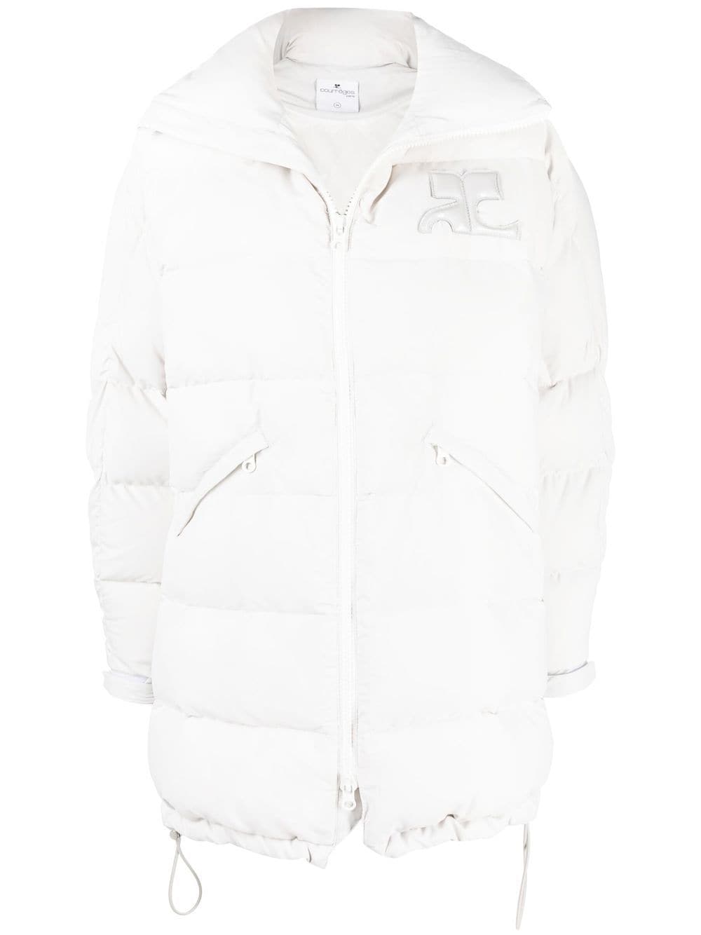 Courrèges Prism puffer-coat - Grey von Courrèges