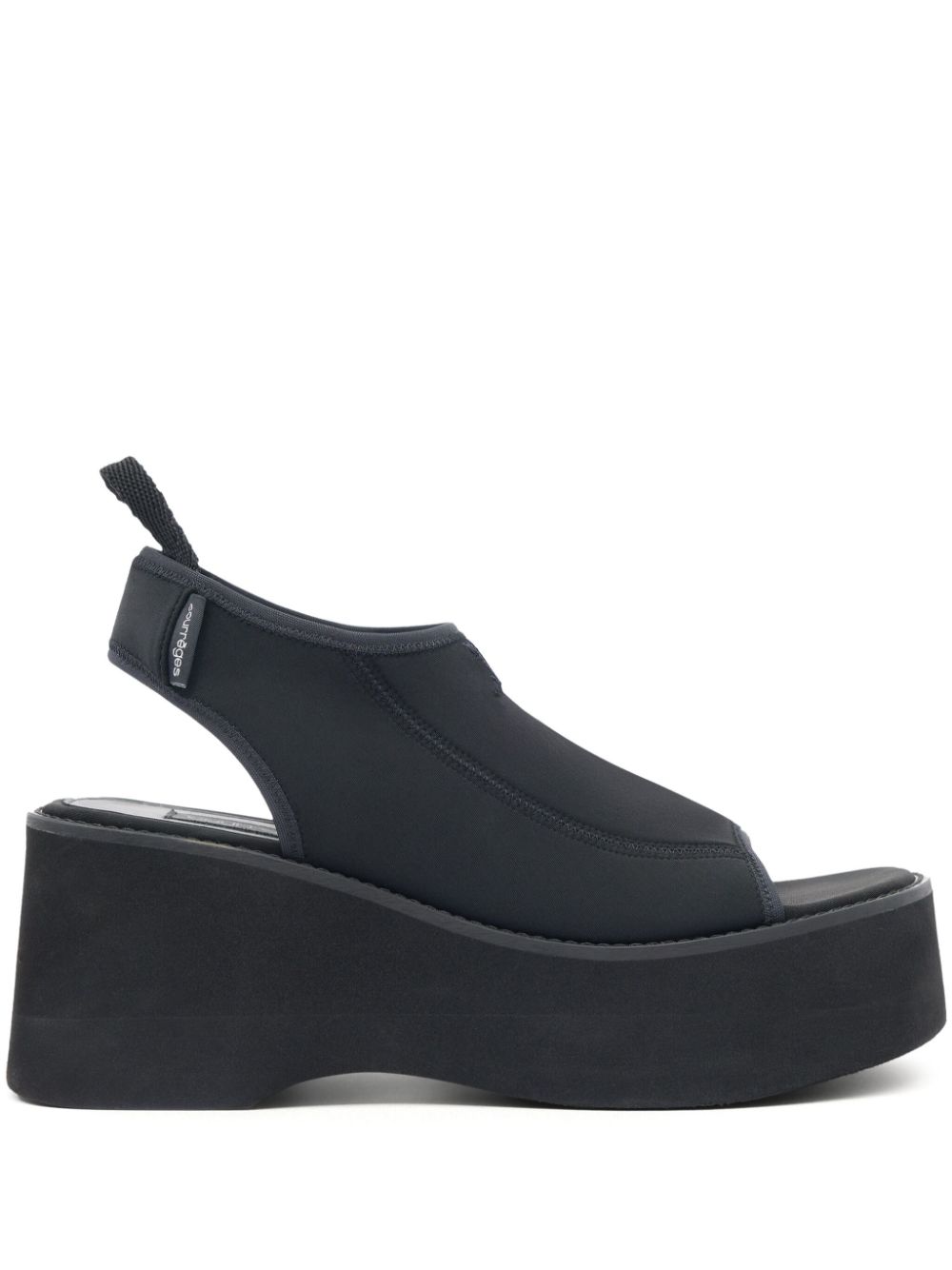 Courrèges Scuba Wave 90mm platform sandals - Black von Courrèges