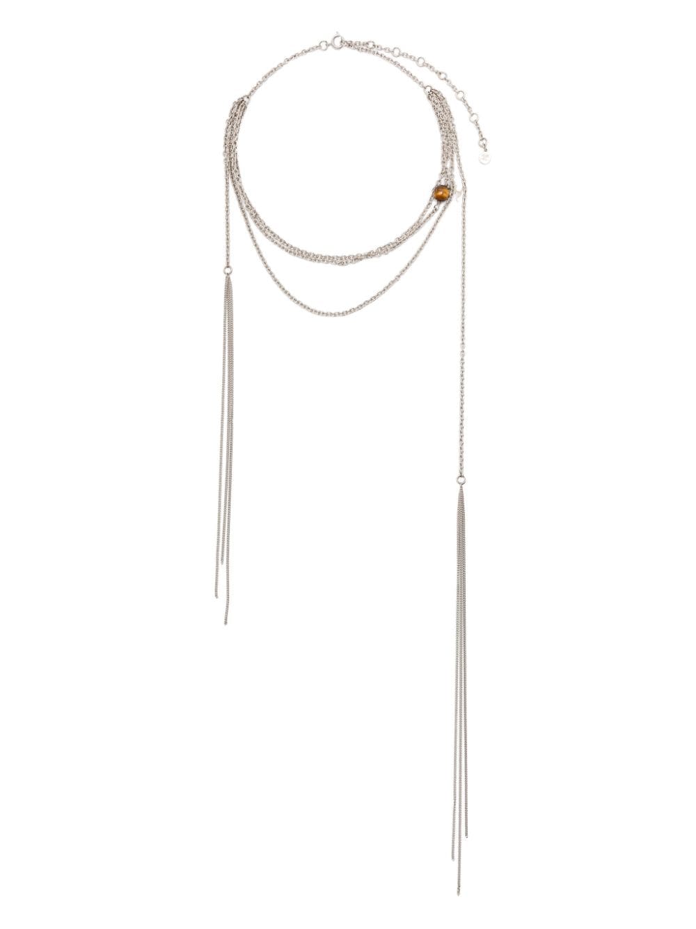 Courrèges Stone multi-chain necklace - Silver von Courrèges