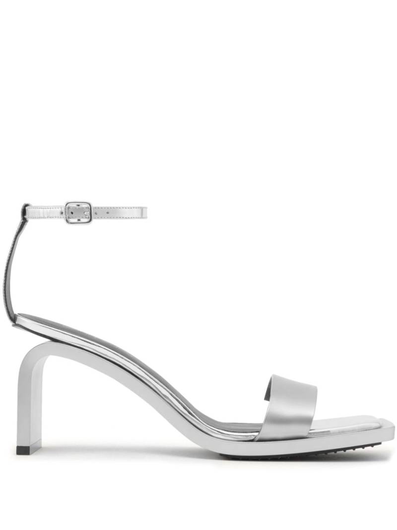 Courrèges Stream Mirror 70mm leather sandals - Silver von Courrèges
