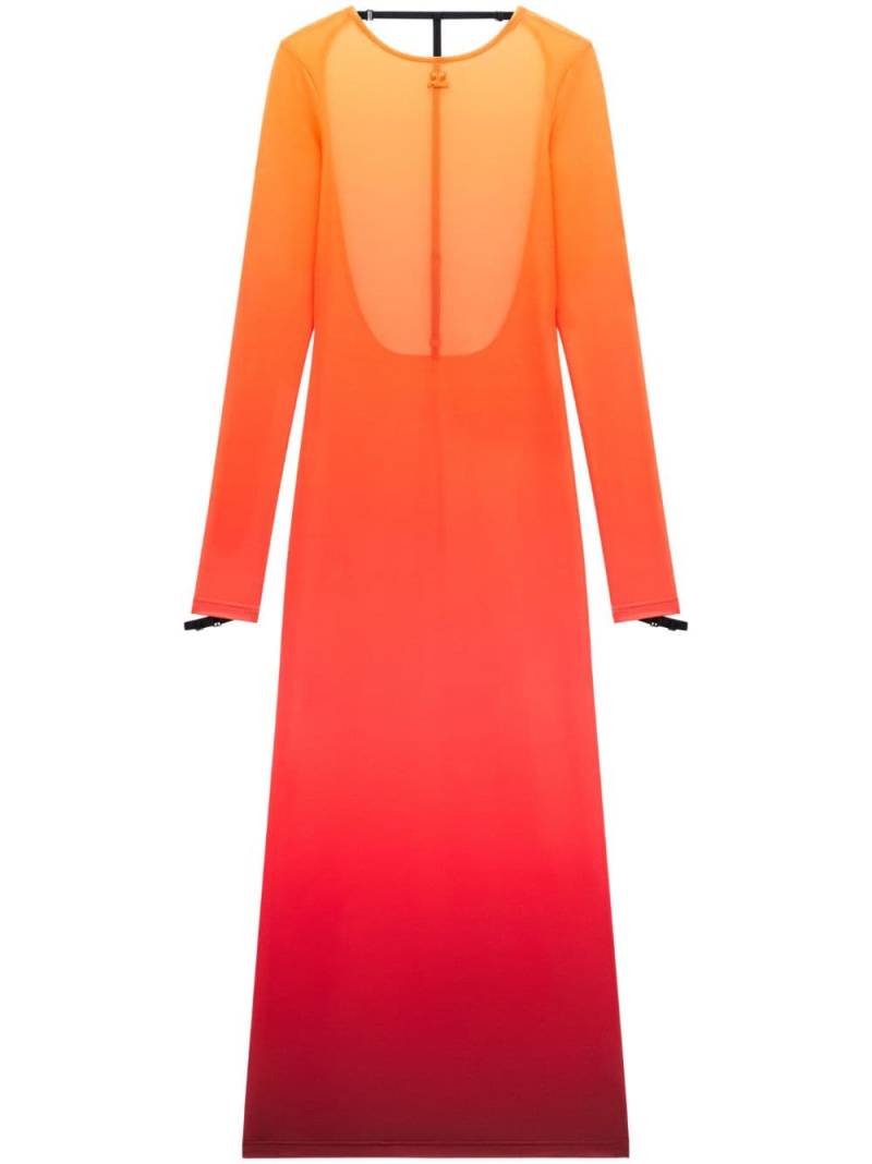 Courrèges Sunset gradient-effect dress - Orange von Courrèges