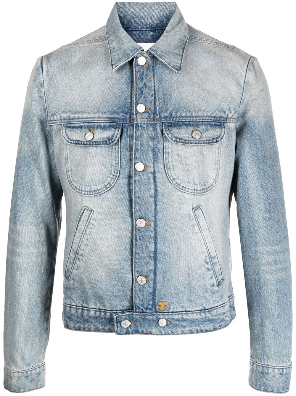 Courrèges acid-wash denim jacket - Blue von Courrèges