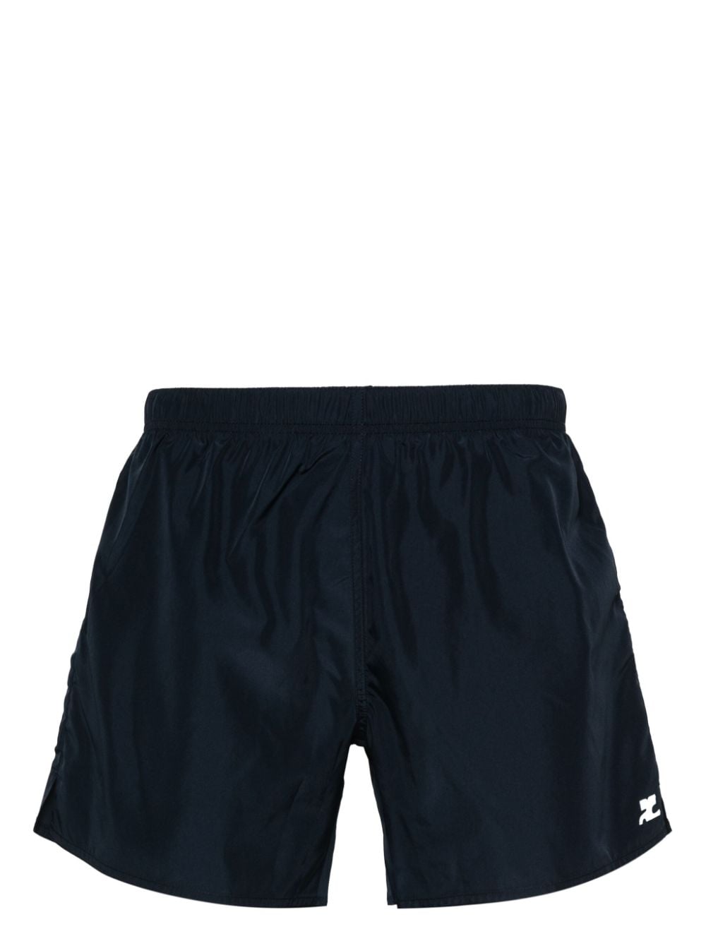 Courrèges appliqué-logo swim shorts - Blue von Courrèges