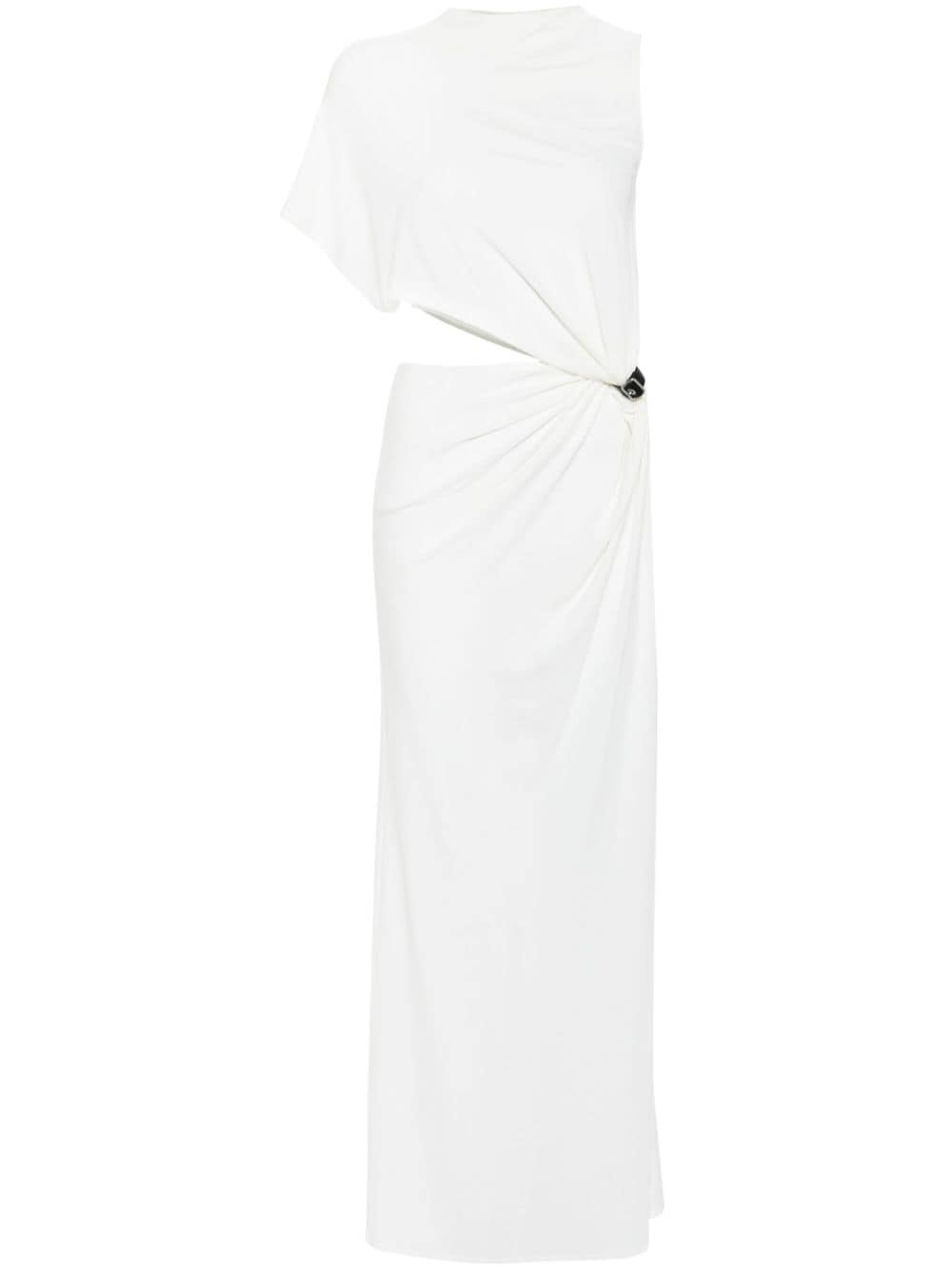 Courrèges asymmetric crepe maxi dress - White von Courrèges