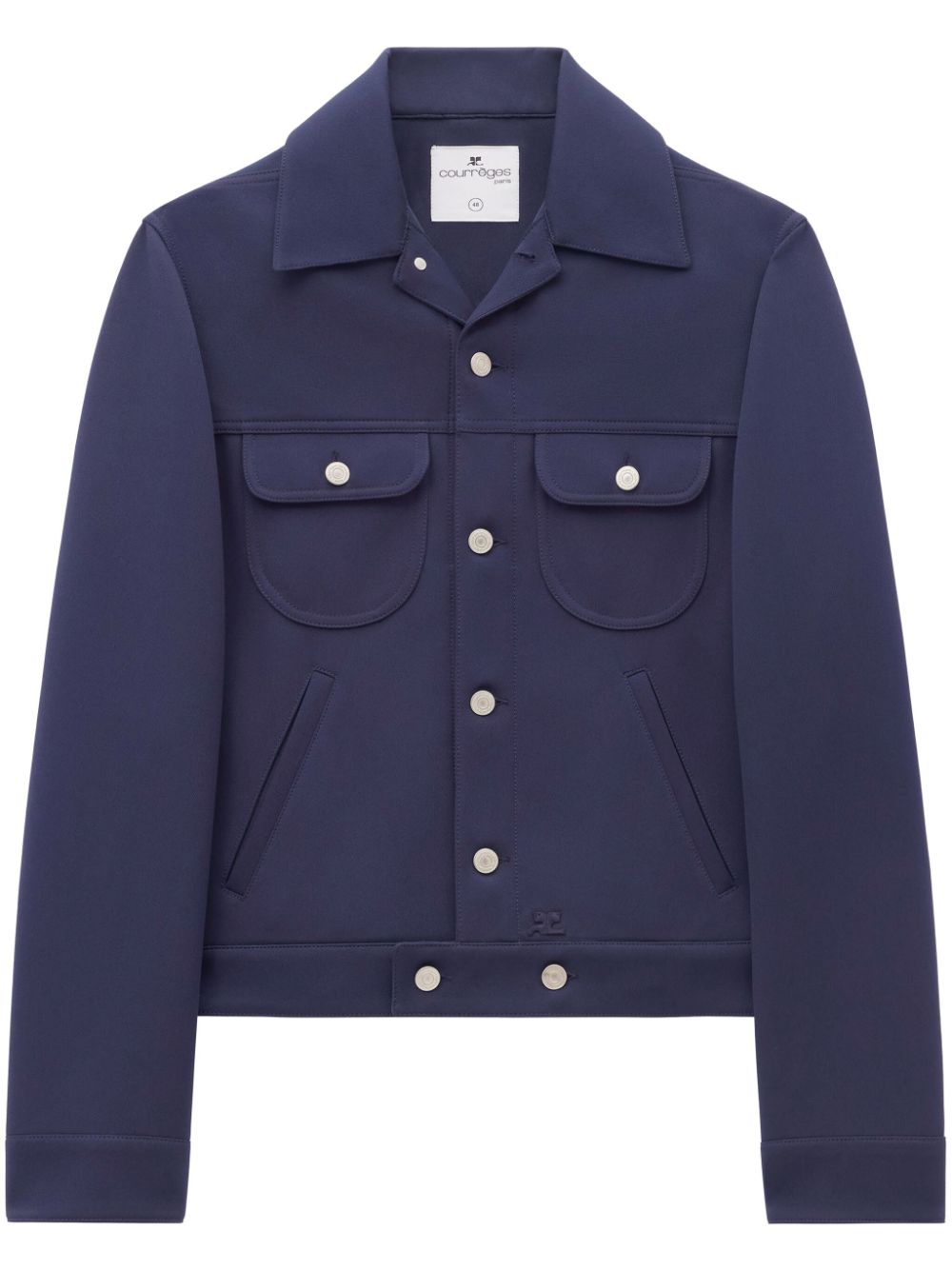 Courrèges cotton twill trucker jacket - Blue von Courrèges