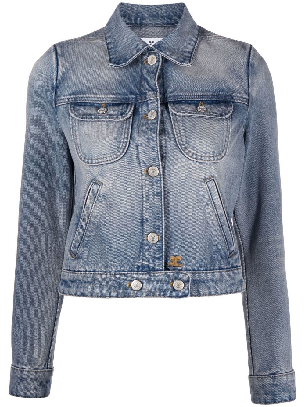 Courrèges cropped denim jacket - Blue von Courrèges