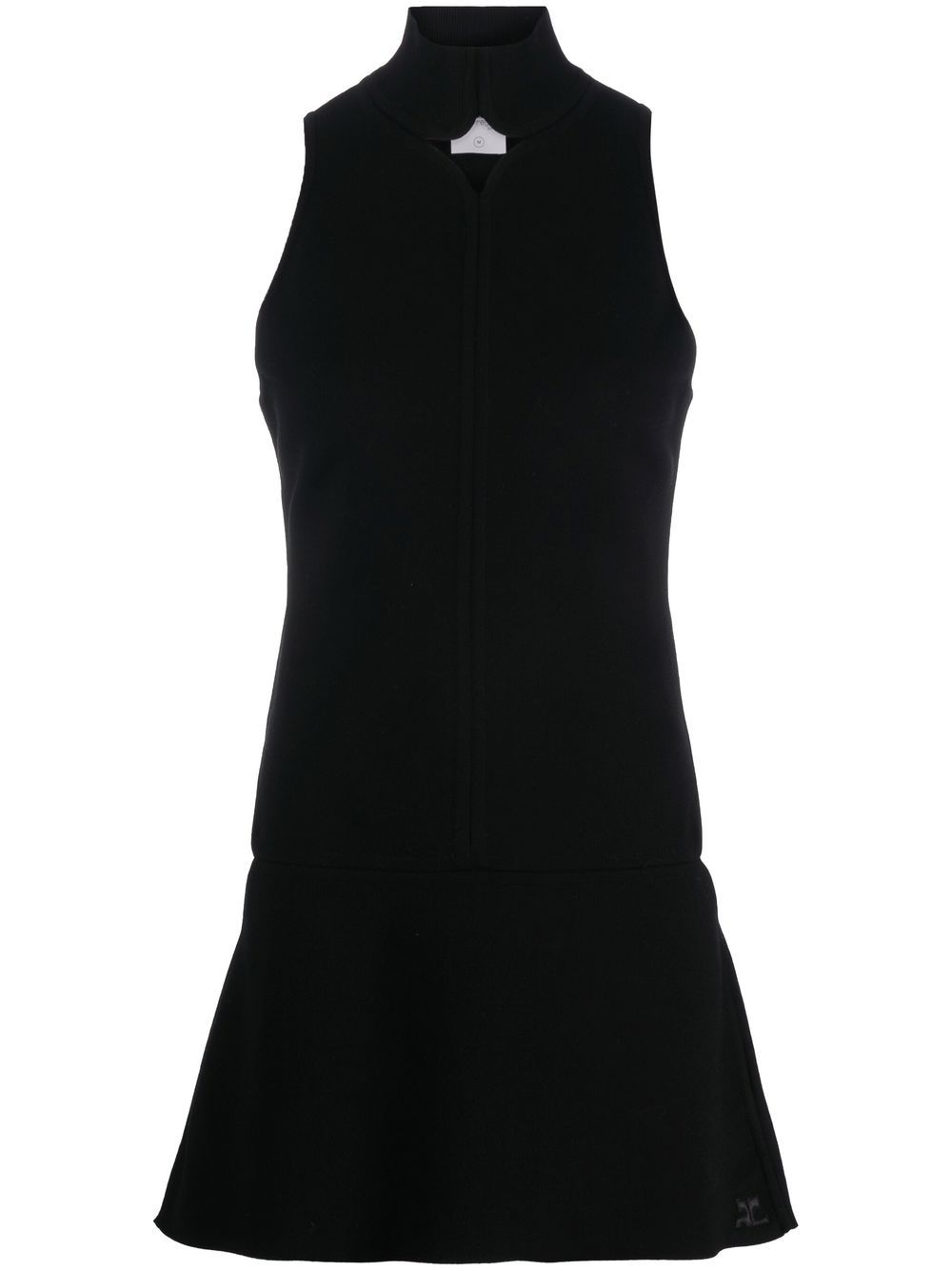 Courrèges cut-out high-neck knitted dress - Black von Courrèges