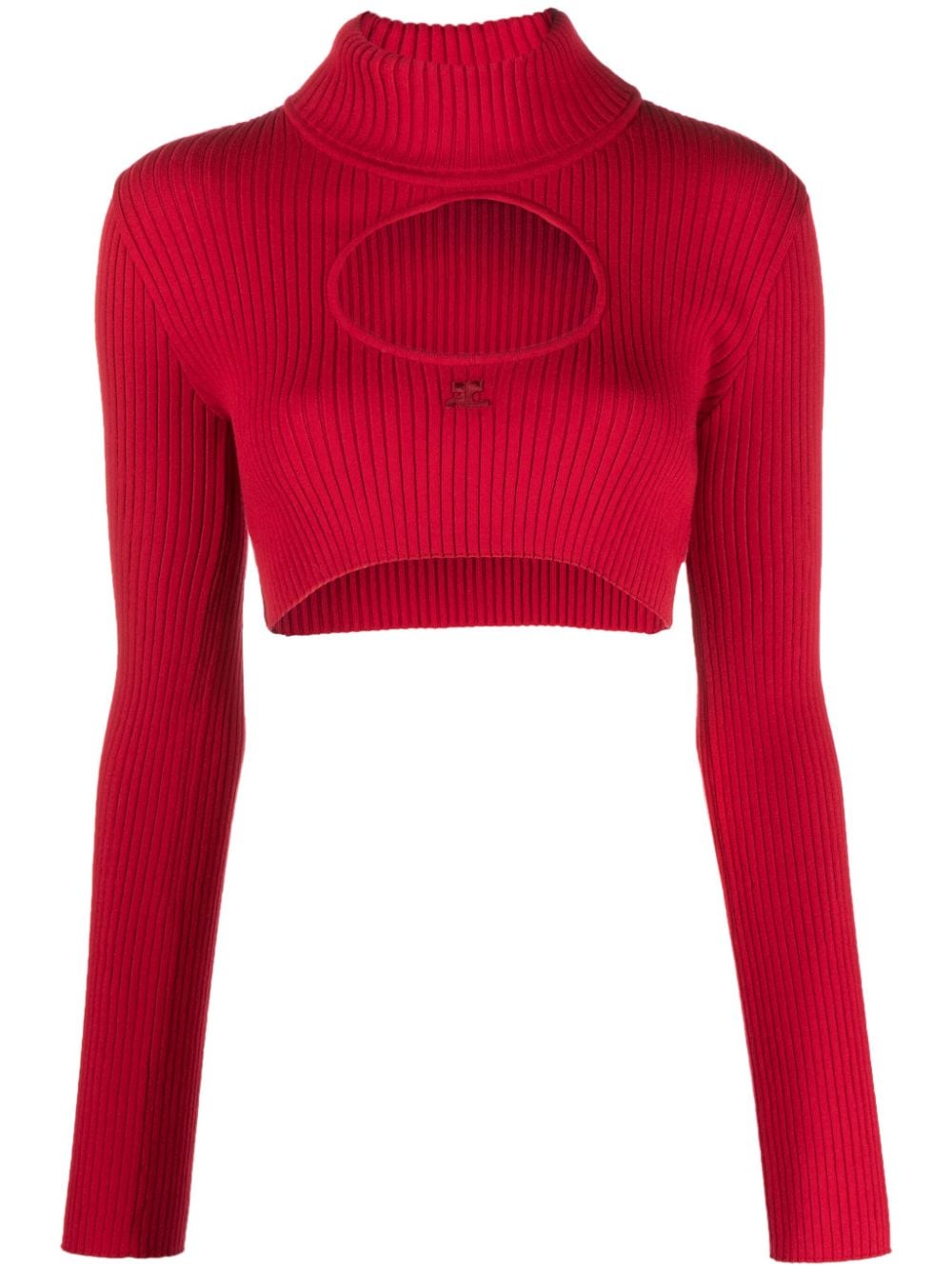 Courrèges cut-out crop top - Red von Courrèges