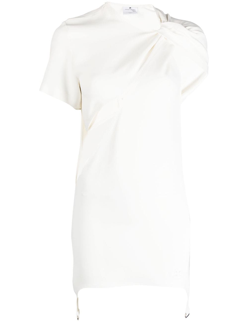 Courrèges cut-out suspenders mini dress - White von Courrèges