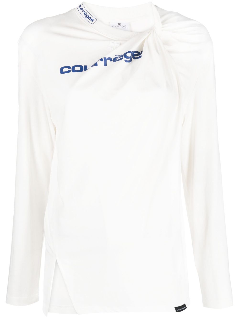 Courrèges double-layer asymmetric jersey - White von Courrèges