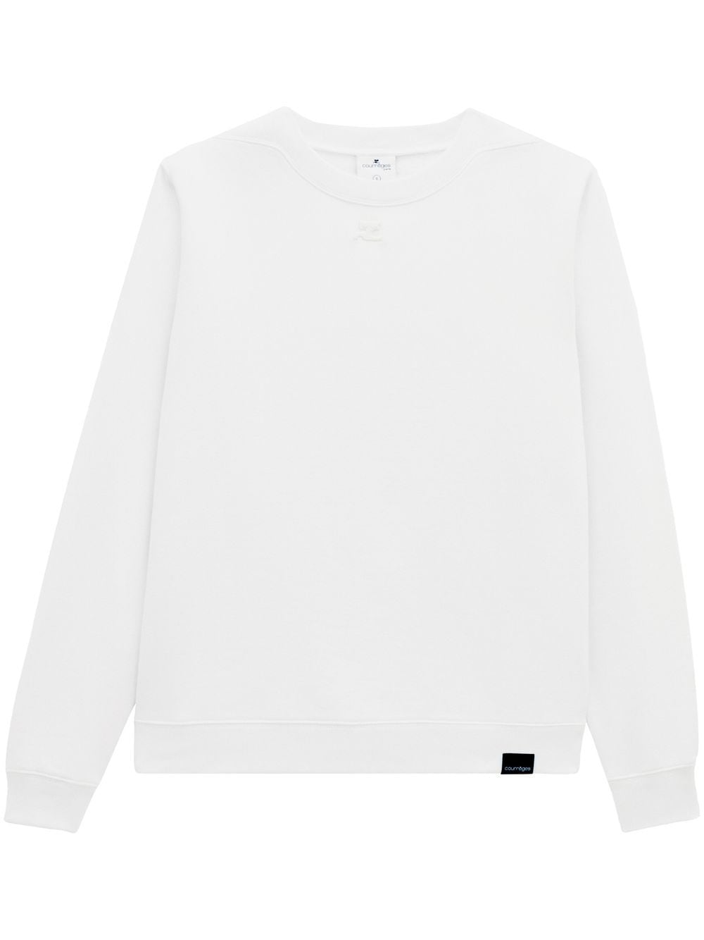 Courrèges embroidered-logo cotton sweatshirt - White von Courrèges