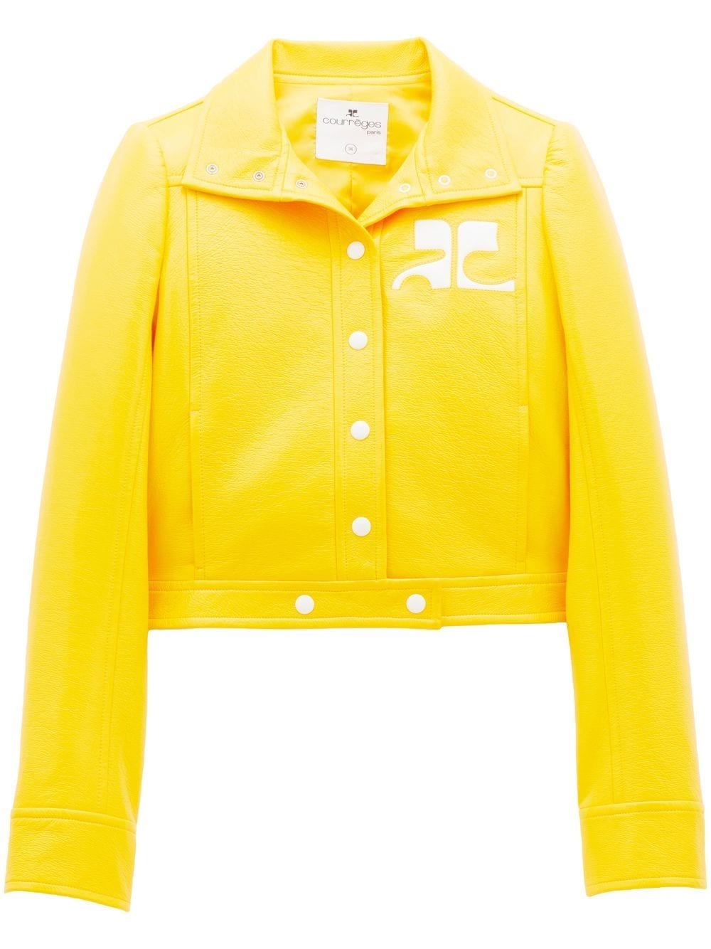 Courrèges faux-leather press-stud jacket - Yellow von Courrèges