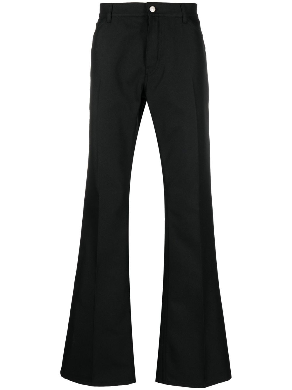 Courrèges flared cotton trousers - Black von Courrèges