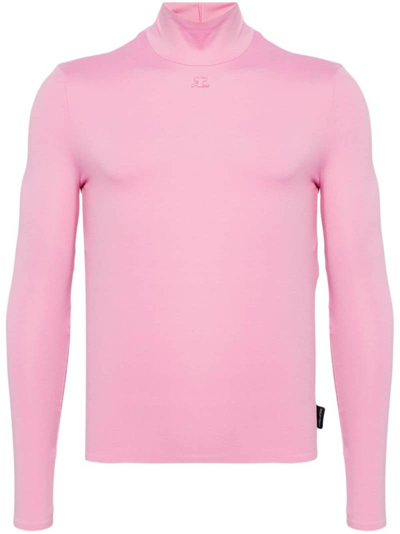 Courrèges logo-appliqué top - Pink von Courrèges