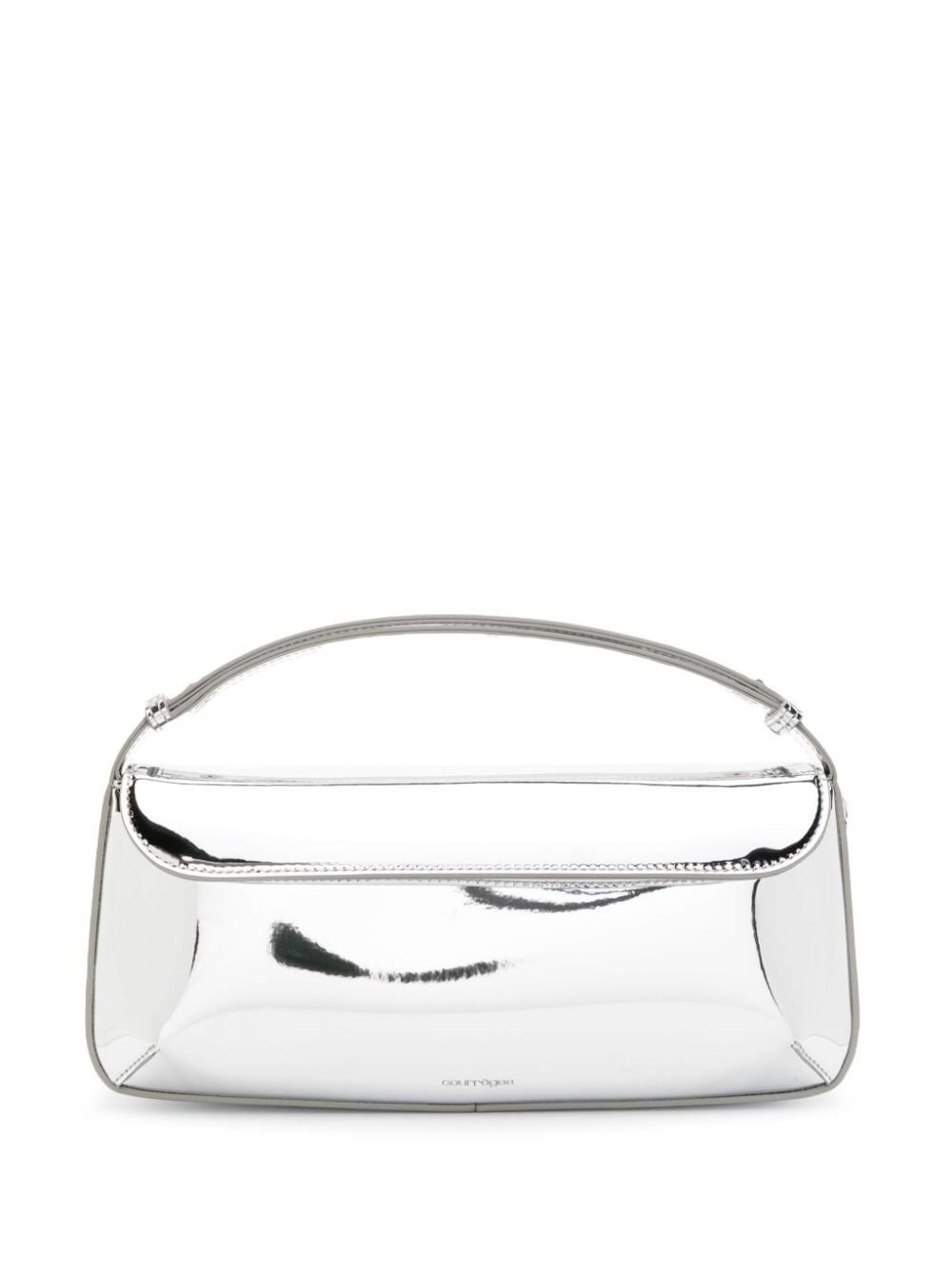 Courrèges logo-debossed mirror-effect tote bag - Silver von Courrèges