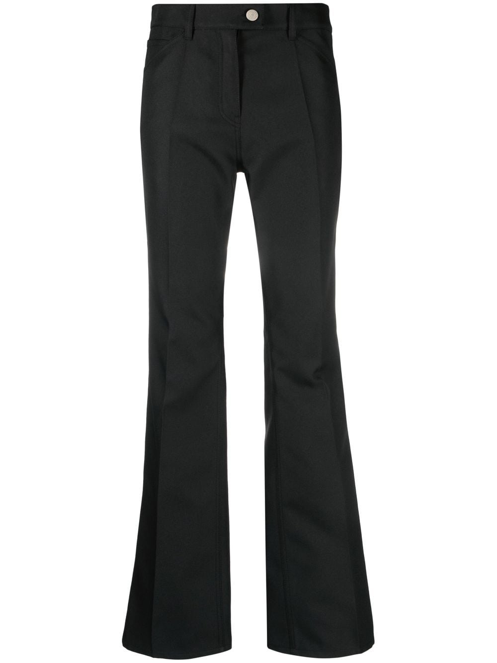 Courrèges logo-embroidered bootcut trousers - Black von Courrèges