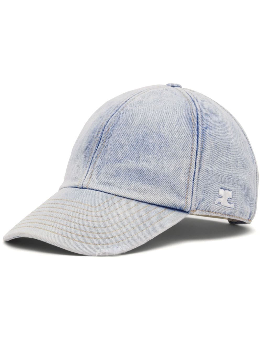 Courrèges logo-embroidered denim cap - Blue von Courrèges