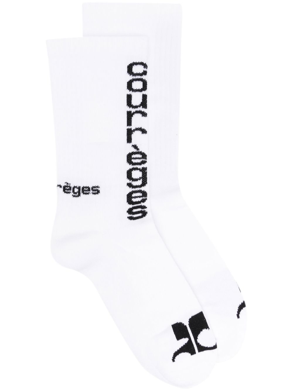 Courrèges logo-embroidered socks - White von Courrèges