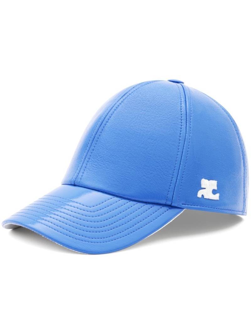 Courrèges logo-patch baseball cap - Blue von Courrèges