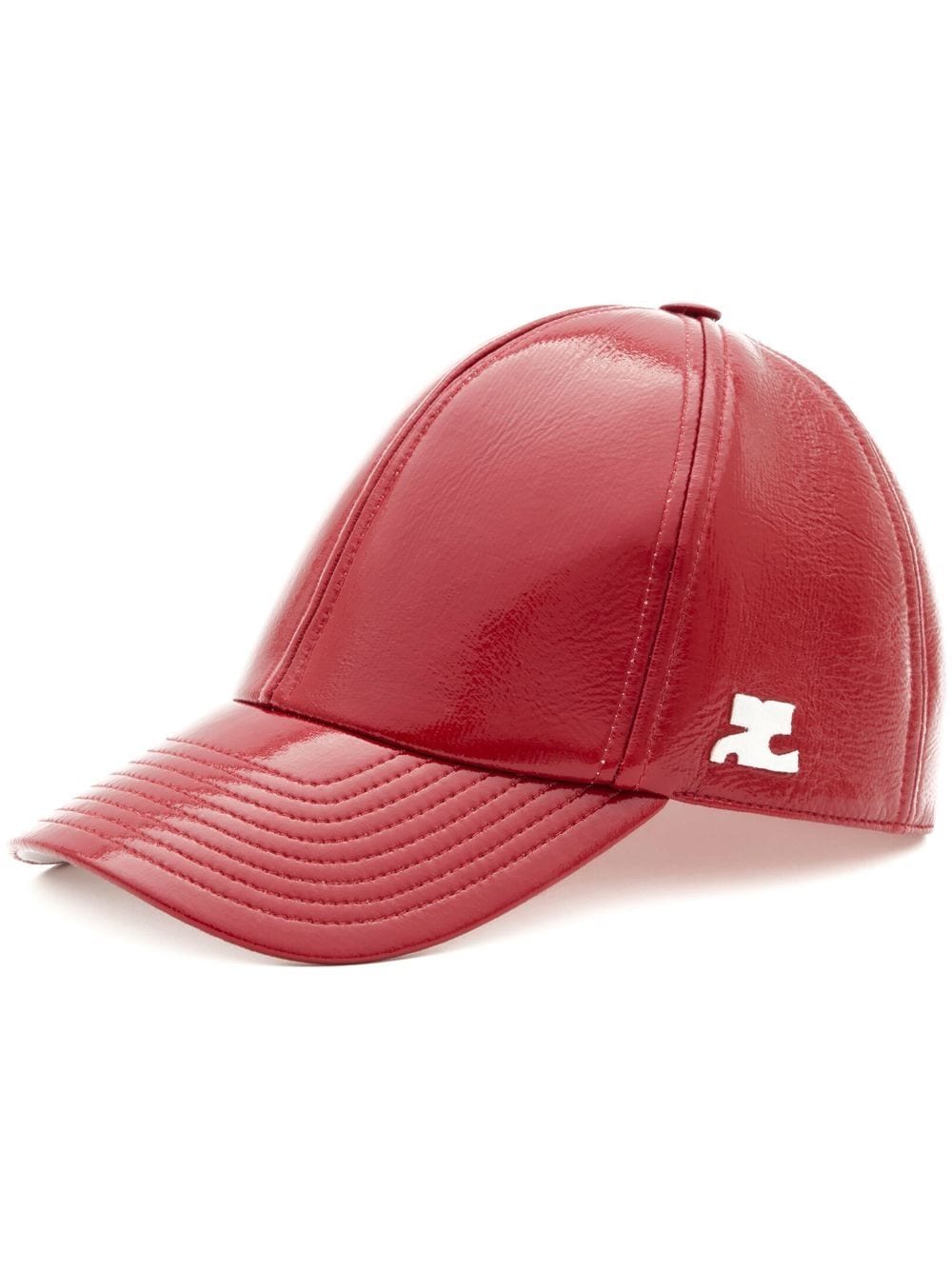 Courrèges logo-patch baseball cap - Red von Courrèges