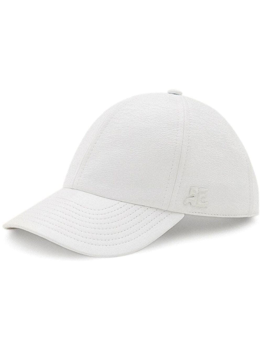 Courrèges logo-patch baseball cap - White von Courrèges