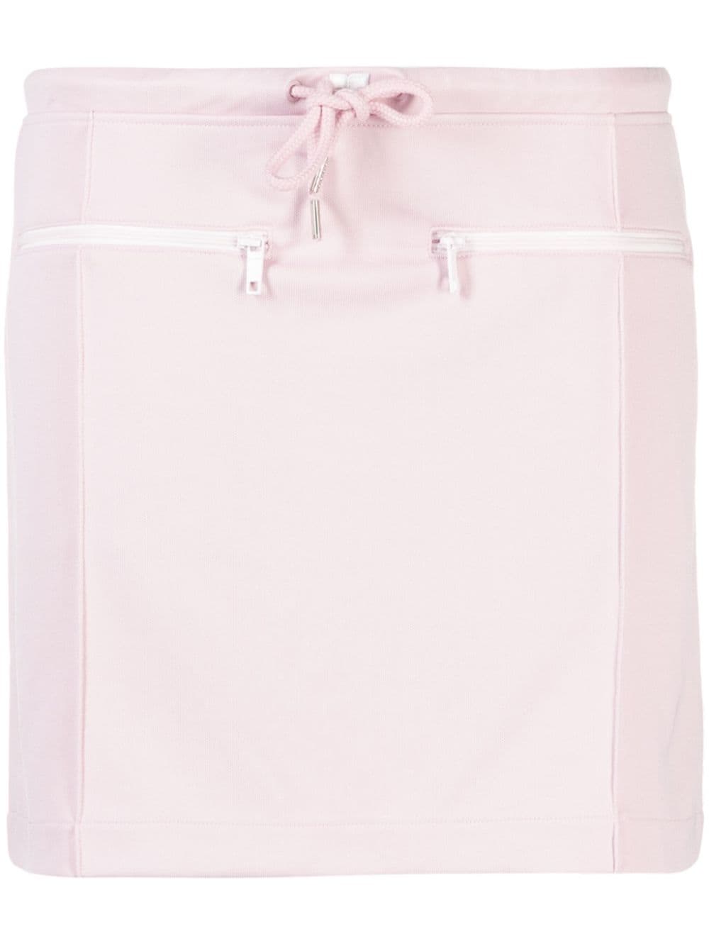 Courrèges logo-patch drawstring miniskirt - Pink von Courrèges